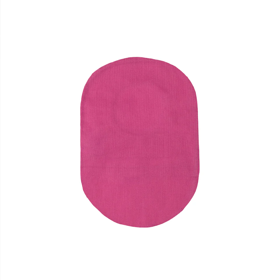 Ostomy bag cover in bright pink